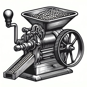 Vintage corn sheller art