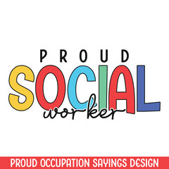 Proud social worker profession design, best design for profession