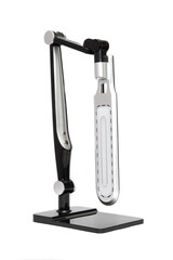 Black table lamp with LEDs isolated on a white background