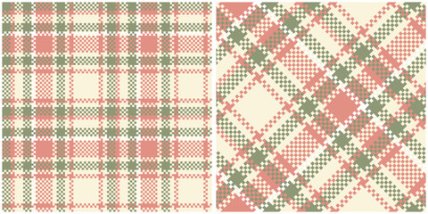 Tartan Pattern Seamless. Pastel Classic Pastel Scottish Tartan Design. Traditional Pastel Scottish Woven Fabric. Lumberjack Shirt Flannel Textile. Pattern Tile Swatch Included.
