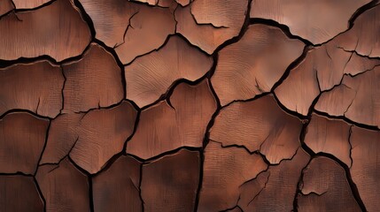 Close-up of ancient tree bark with intricate natural striations, highlighting the patterns formed by age and weathering in a dense forest