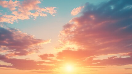 Obraz premium Sunset Sky with Clouds