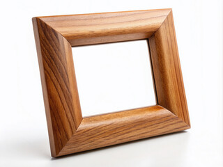 Close-Up Photography Of Brown Wooden Photo Frame Against White Background