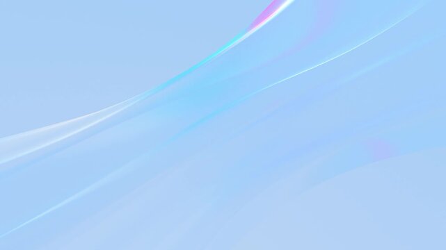 Looped 3D Animation - Light blue abstract background of a smooth transparent wavy shape