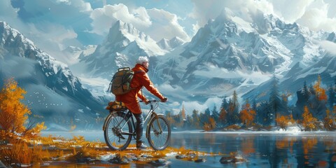 Cycling Through Majestic Mountains