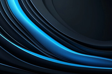 Abstract neon glowing geometric lines 3D rendering business background