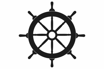 Steering wheel icon. ship steering silhouette vector illustration  © Trendy CraftSVG 