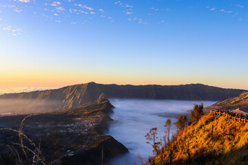 Morning misty fog at Valley with clear morning sky