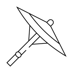 umbrella chinese line icon vector. umbrella chinese sign. isolated contour symbol black illustration