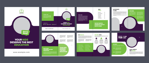 school admission & back to school company profile brochure design template