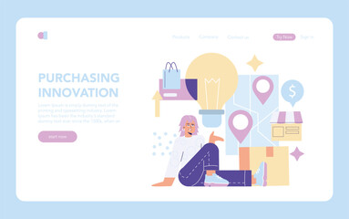 Purchasing Innovation. Flat Vector Illustration