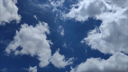 Cirrus clouds go away and cumulus clouds come in