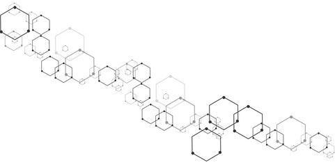 Fototapeta premium Abstract cube hexagon shape background, hexagon shape pattern innovative concept background.