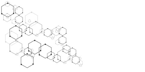 Abstract cube hexagon shape background, hexagon shape pattern innovative concept background.