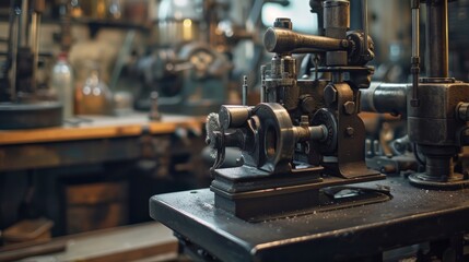 Fototapeta premium Detailed Wallpaper of Vintage or Specialized Tools for Workshop
