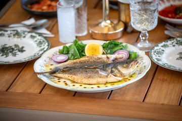 grilled sea bass