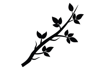 branch stick black silhouette.eps