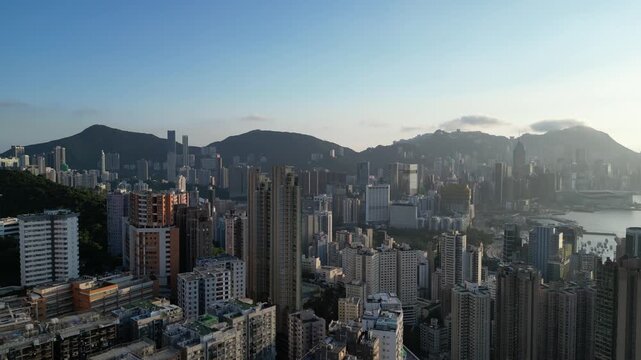 Victoria Harbour, Hong Kong, Twilight metropolis, Aug 4 2024
