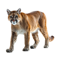 Obraz premium Lioness isolated on a transparent background for web, banner, wallpaper