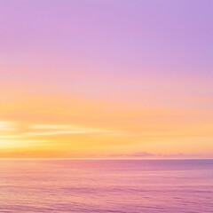 Fototapeta premium Ethereal Seascape at Dusk: A Fantasy-Inspired Panoramic Sky Filled with Vivid Purple, Orange, and Yellow Hues for an Uplifting and Tranquil Experience.