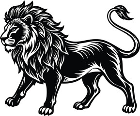 lion silhouette vector illustration