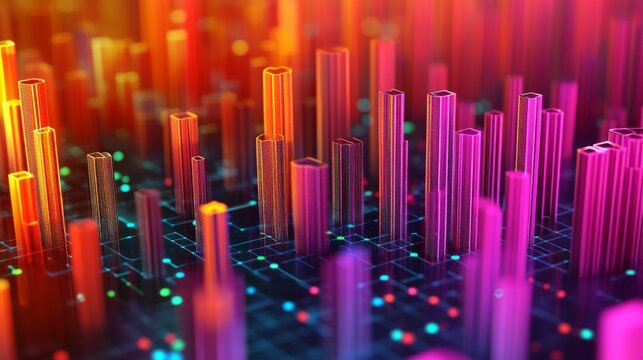 A detailed close-up of a 3D scatter plot, highlighting individual data points in a three-dimensional space, with axis labels and a gradient background for a modern look.