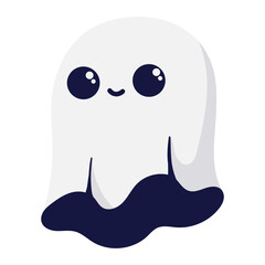 Cute ghost halloween illustration 