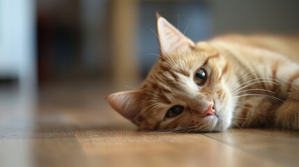 Cat on the floor