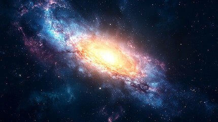 Fototapeta premium Cloudy Galaxy view with stars, cosmos