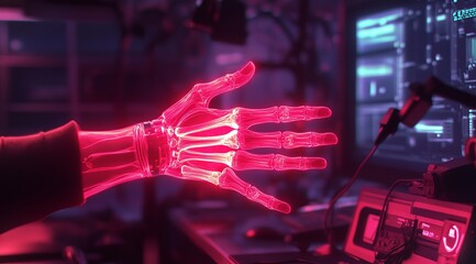 Woman's Hand and Wrist with Glow - Close-up Image