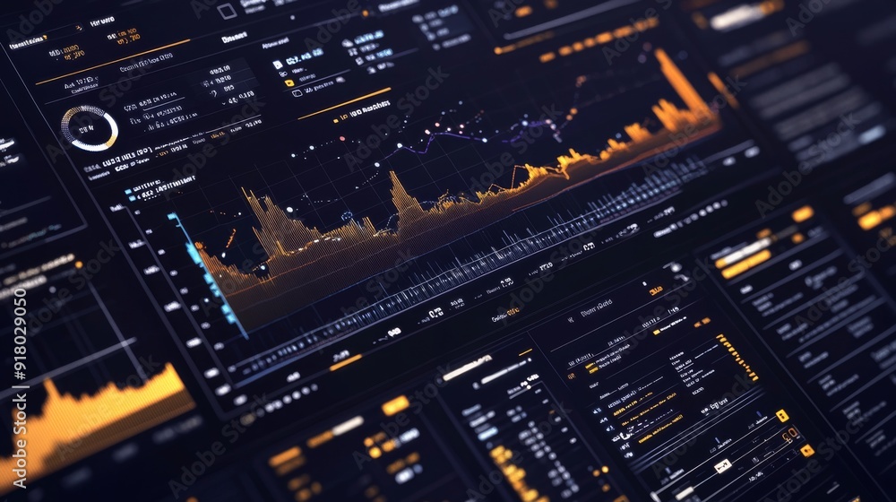 Poster a financial dashboard featuring multiple graphs related to gold prices, including line and bar chart