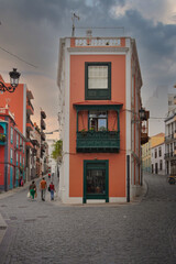 Santa Cruz de La Palma. Island of La Palma. Canary Islands. The cobblestone streets with old-style...