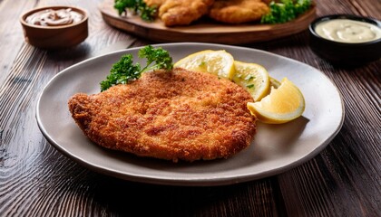 Authentic Flavor: Traditional German Schnitzel Cutlet Served to Perfection