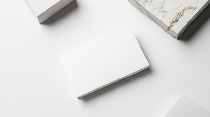 Professional business card mockup with editable layers, isolated on a clean white background