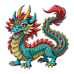  Chinese Dragon in Vector Adobe Illustrator Artwork