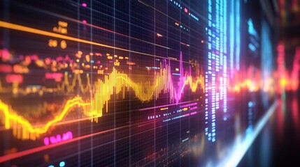 A high-tech digital display featuring a detailed view of electrical waveforms, with clean lines and numerical data showing real-time electrical activity.