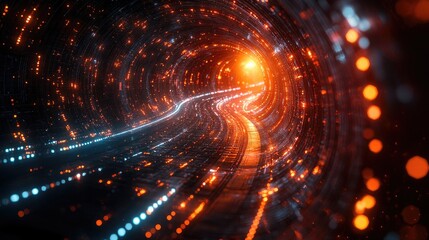 Obraz premium High-Tech Growth Concept with Futuristic Elements Emphasizing Technological Advancement