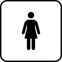 Toilet vector icon. WC sign. Female or male restroom. WC door plate symbol illustration.