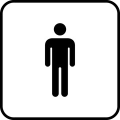 Toilet vector icon. WC sign. Female or male restroom. WC door plate symbol illustration.