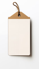 Fototapeta premium Blank Kraft Paper Tag with Jute Twine