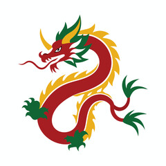 Chinese dragon in vector 