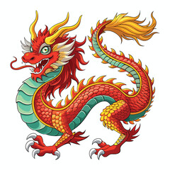 Chinese dragon in vector 