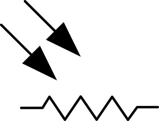 Electronic circuit symbols. Graphic symbols for electrical components in schematic circuit diagrams. Vector .