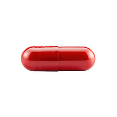 red pill isolated on white background