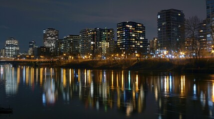 Naklejka premium Washington City Lights at Night