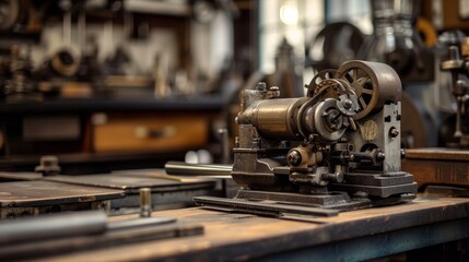 Fototapeta premium Detailed Wallpaper of Vintage or Specialized Tools for Workshop