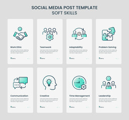 Soft skills social media post design template