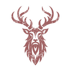 Grunge Wilderness Antelope - A wilderness-themed antelope face with grunge and retro influences.
