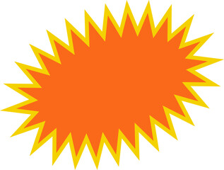 Orange round price stickers, sunburst promo tags, retro discount emblems. Collection of special offer sale oval and round shaped sunburst labels and badges. Vector .