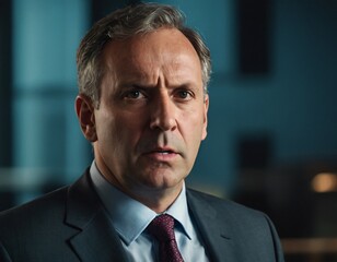 portrait of a confused business man